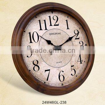 Antique wood wall clock , round wall clock wholesale