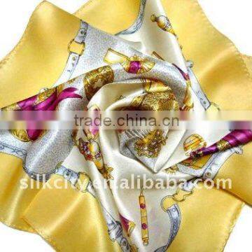 Factory Promotion Customer Logo Silk Scarf