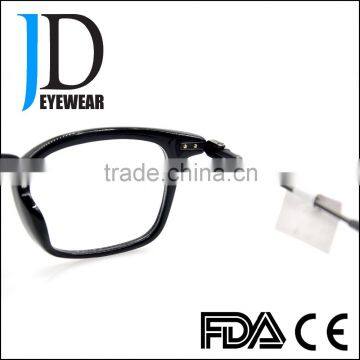 Custom Made Metal Bridge Steady Black Silver Square Framed Glasses