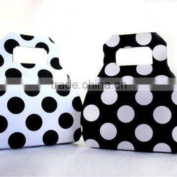 Black Polka Dots Purse Box Big Spots