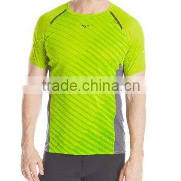 Custom Men's breathable 100% polyester sportwear Running Tee shirt