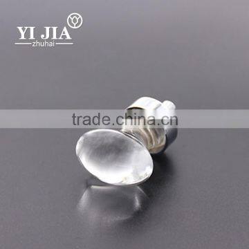 1 1/4 Inch Clear Zinc Alloy Polished Chrome Crystal Knob photo-2