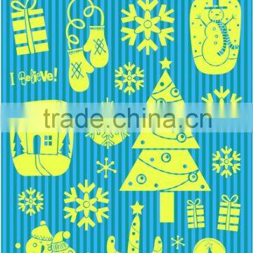 Christmas decoration night glow sticker room decorative sticker glow in the dark removable window sticker