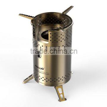 biomass pellet fule stove camp stove Stainless steel portable stove that cook rice in 15 minutes by woods Army color