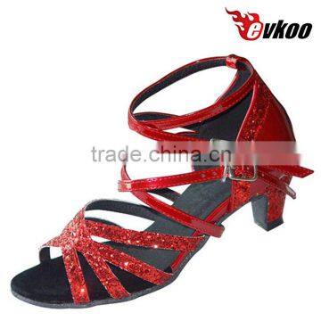 top-quality latin ballroom dance shoes for little girl pu with shiny material wholesale