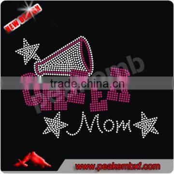 Beautiful Cheer Mom fashion hot fix rhinestone motif