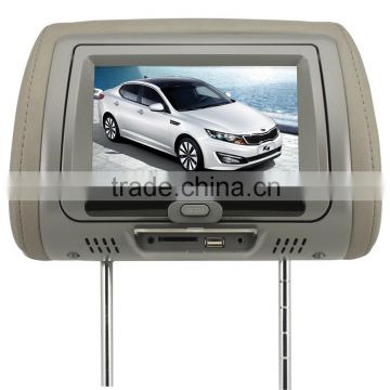 Black, Gray, Beige Color and Universal Car Use 7" inch Headrest DVD Player Support GPS