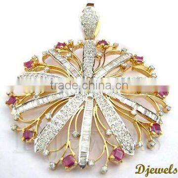 Ruby Pendants, Diamond Pendants, Diamond jewelry