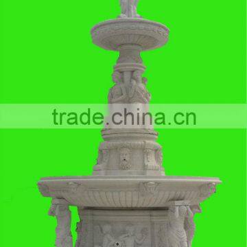 Outdoor big Marble Fountain with Lion heads