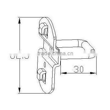 JY-708|U Shape Hook|Materials Hanger Rack Hook|Storage Rack Double Hook photo-2