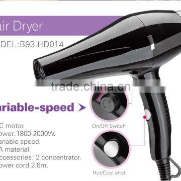 1800-2000W AC Motor Hair Dryer. Variable Speed Professional Hair Dryer