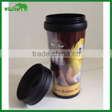 Colorful new design paper insert plastic bottle