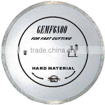 Continous rim masonry saw diamond blade for fast cutting hard material-- GEMF