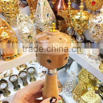 New Design Arabic Hollow Click Wood Mini Incense Burner With Lighter