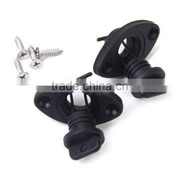 Black Canoe Kayak Boat Thread Drain Plugs Kit Screws Accessories