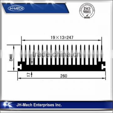 CNC machined die casting aluminum led bar heat sink