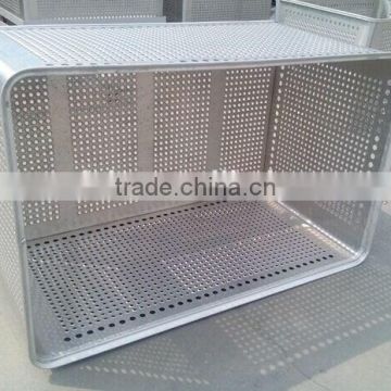 Multifunctional Aluminum alloy container with casters, metal plated container, aluminum storage container