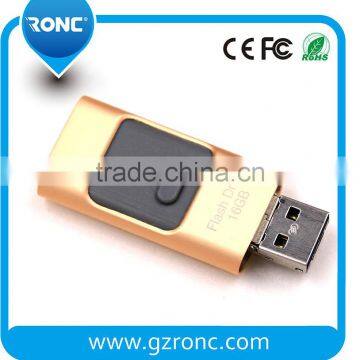 USB 3.0 OTG Flash Drive 3 in 1 Flash Drive for Iphone & Mac photo-2