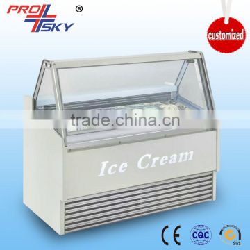 Hard ice cream display refrigerator with CE approved