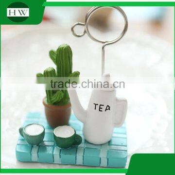 Cheap Mini Resin Wooden Iron Cartoon Photo Name Business Card Holder photo-5