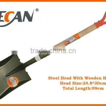 D-type square wooden handle japan shovel