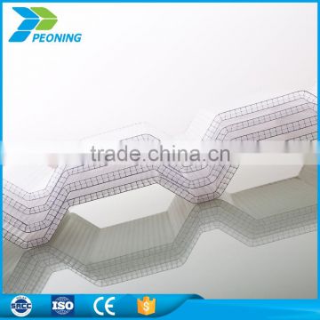 twin wall traslucent plastic corrugated polycarbonate roofing sheet