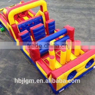 PVC inflatable obstacle course for sale, 0.55mm PVC inflatable tarpaulin material cheap price