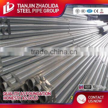 BS1387 SCH 40 60 ERW Pre Galvanized Round Tubes / Carbon Metal Steel Pipes for Furniture Use photo-2