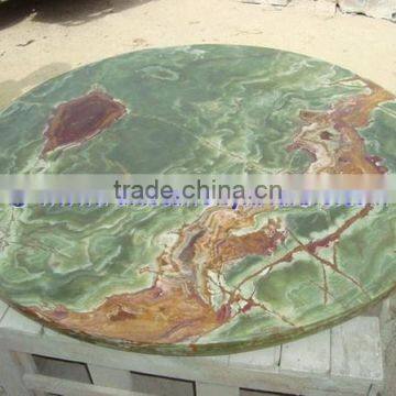 POLISHED DARK GREEN ONYX TABLE TOPS COLLECTION photo-2