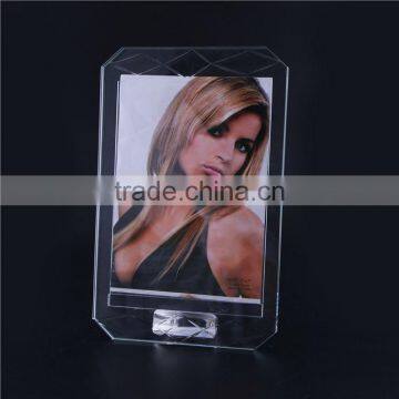 Wholesale prices good quality curved crystal photo frame from manufacturer