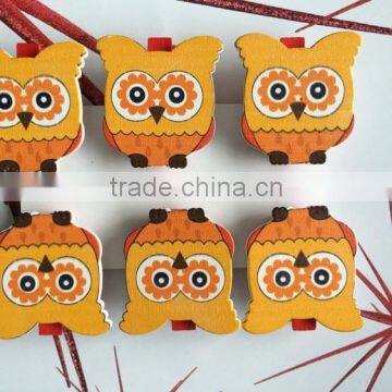 Wooden Decoration Wooden Pegs,decoration Clips Owls Pegs Gifts photo-4