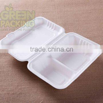 9x6 Inch Biodegradable Sugarcane 1000ml 2-div Food Container With Lid photo-3