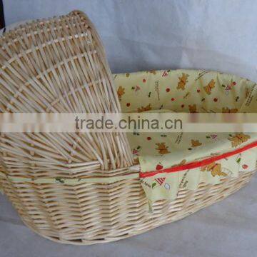 Environmental wicker order baby moses baskets with fabric
