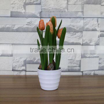 Plastic Artificial Tulip Flowers Bonsai for Home and Commercial Decoation photo-4