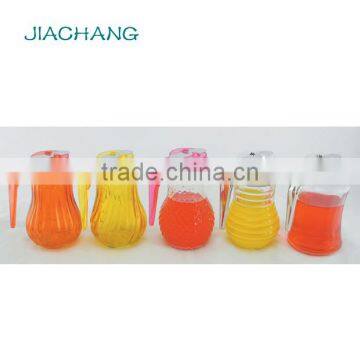 Spray Colored Glass Soybean Oil Dispenser Jar With Push Pull Cap photo-2