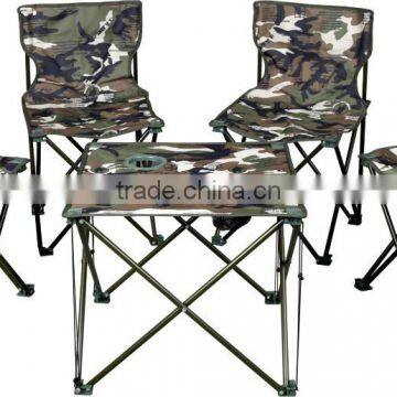 Camouflage Camping Small Foldable Dinning Table and 4 Chairs photo-3