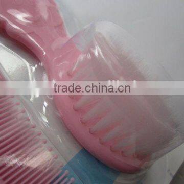 Plum Blossom Shaped Comb With Brush for Children/plastic Hair Brush photo-5