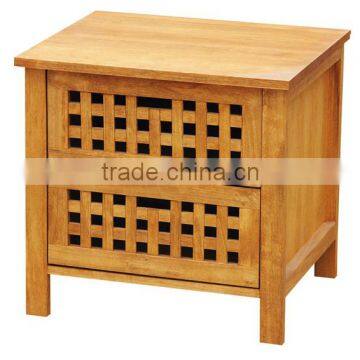 European Style Walnut Wood Laundry Basket
