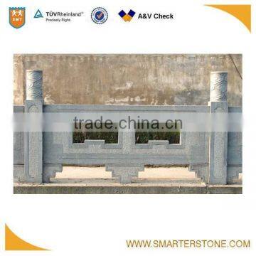 Classical carved square grey raling stone baluster