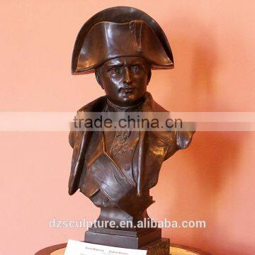 life size French leader Napoleon bronze bust sculpture