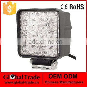 151534 CE RoHS 48W 16 Led Waterproof PMMA Stainless Steel Working Lamp