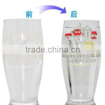2016 New Item Cheap Price change color glass cup