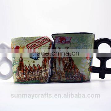 Oem Hot Sale Spain Barcelona Souvenir Coffee Ceramic Cup for Sale photo-3