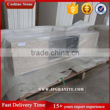 Jianfa Prefab Crystal Yellow Quartz Stone Vanity Top photo-5