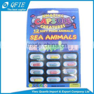 2017 new products soft foam amazing capsule creatures grow in water toys for kids