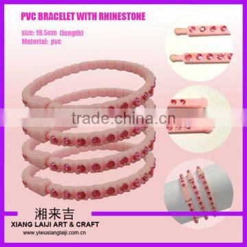 Fashion rehinestone PVC bracelet