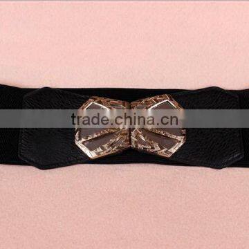 Fashion Flower Pattern Alloy Buckle Elastic Sex Women Lady Waist Belt photo-4