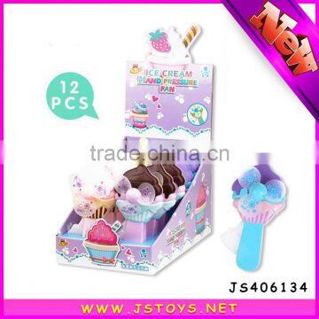Hot Selling Plastic Ice Cream Hand Pressure Fan Mini Fan for Kids photo-2