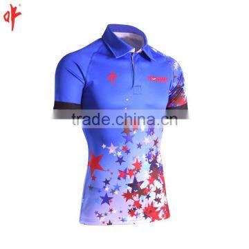 Full Sublimation Uniforms,Rugby t Shirt,Plain Sky Blue Stars Shorts photo-3
