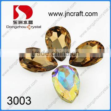Pujiang Pointed Back Violet Pear Drop Fancy Stone Mixed Colours and Sizes photo-2